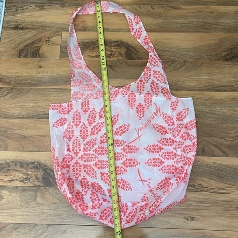 Free People Movement crossbody tote bag. White, neon orange pink. Versatile EUC